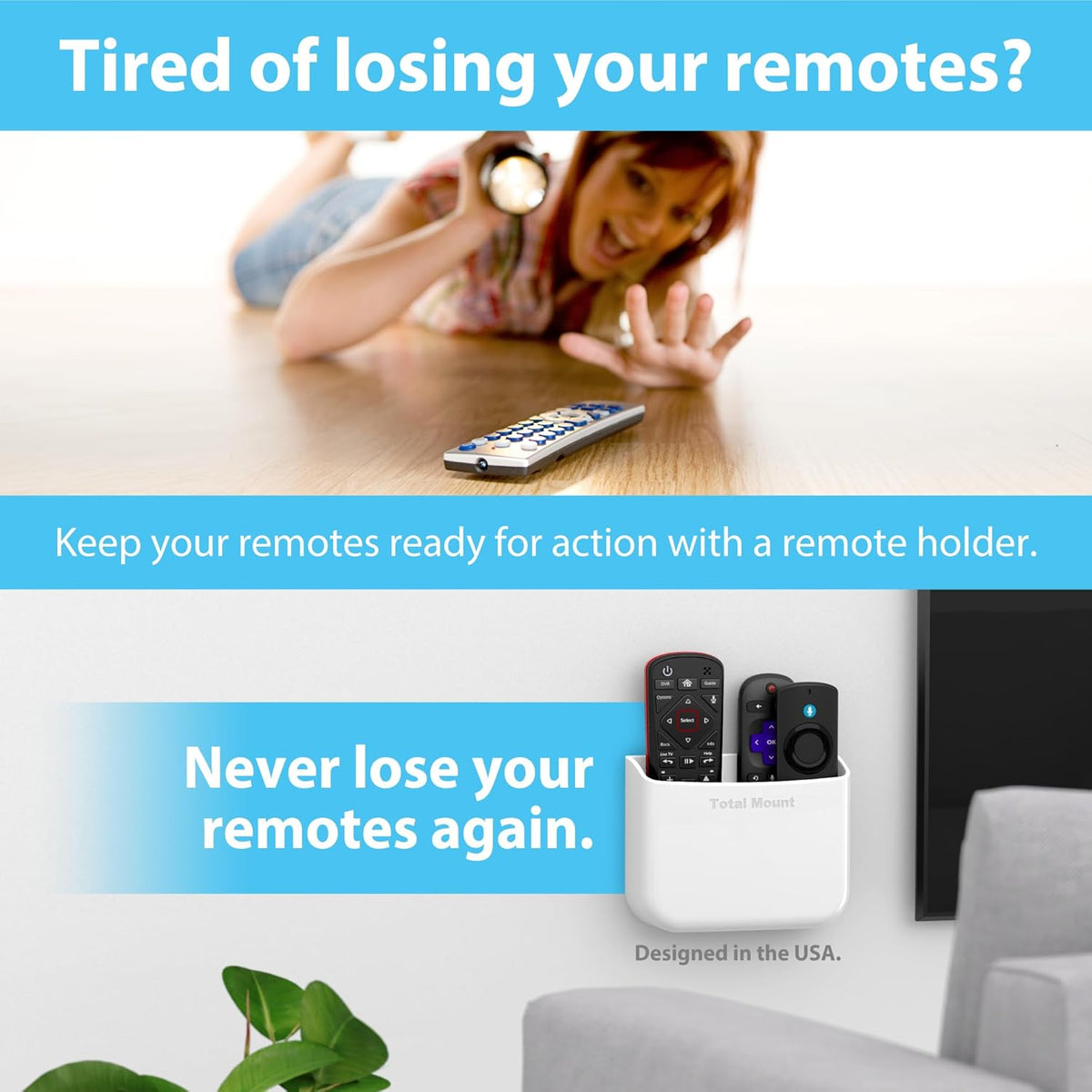 Total Mount - Veggstandur Fjarstýringar Hvít