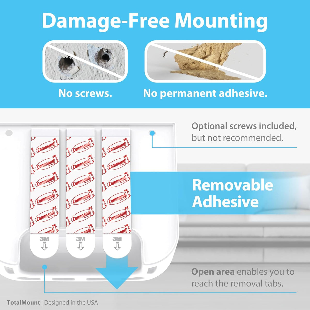 Total Mount - Veggstandur Fjarstýringar Hvít