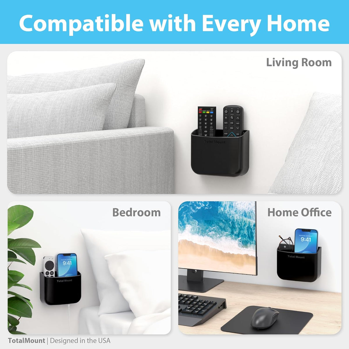 Total Mount - Veggstandur Fjarstýringar Svört