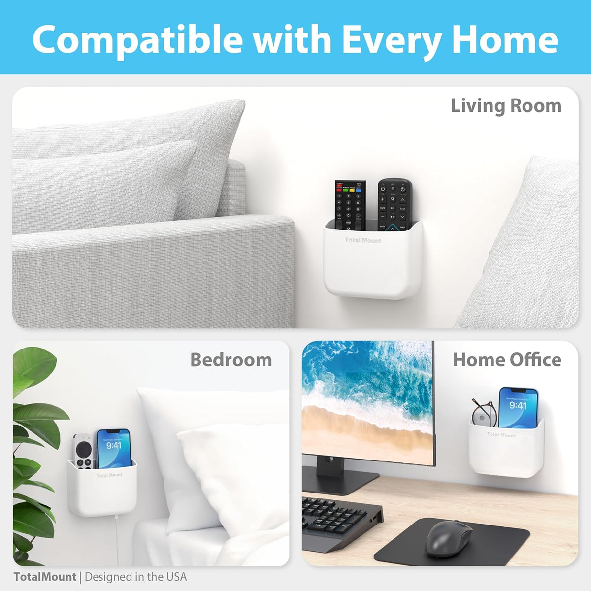 Total Mount - Veggstandur Fjarstýringar Hvít