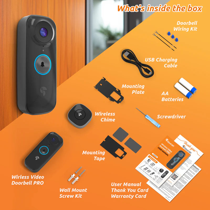 Toucan Wireless Video Doorbell Pro