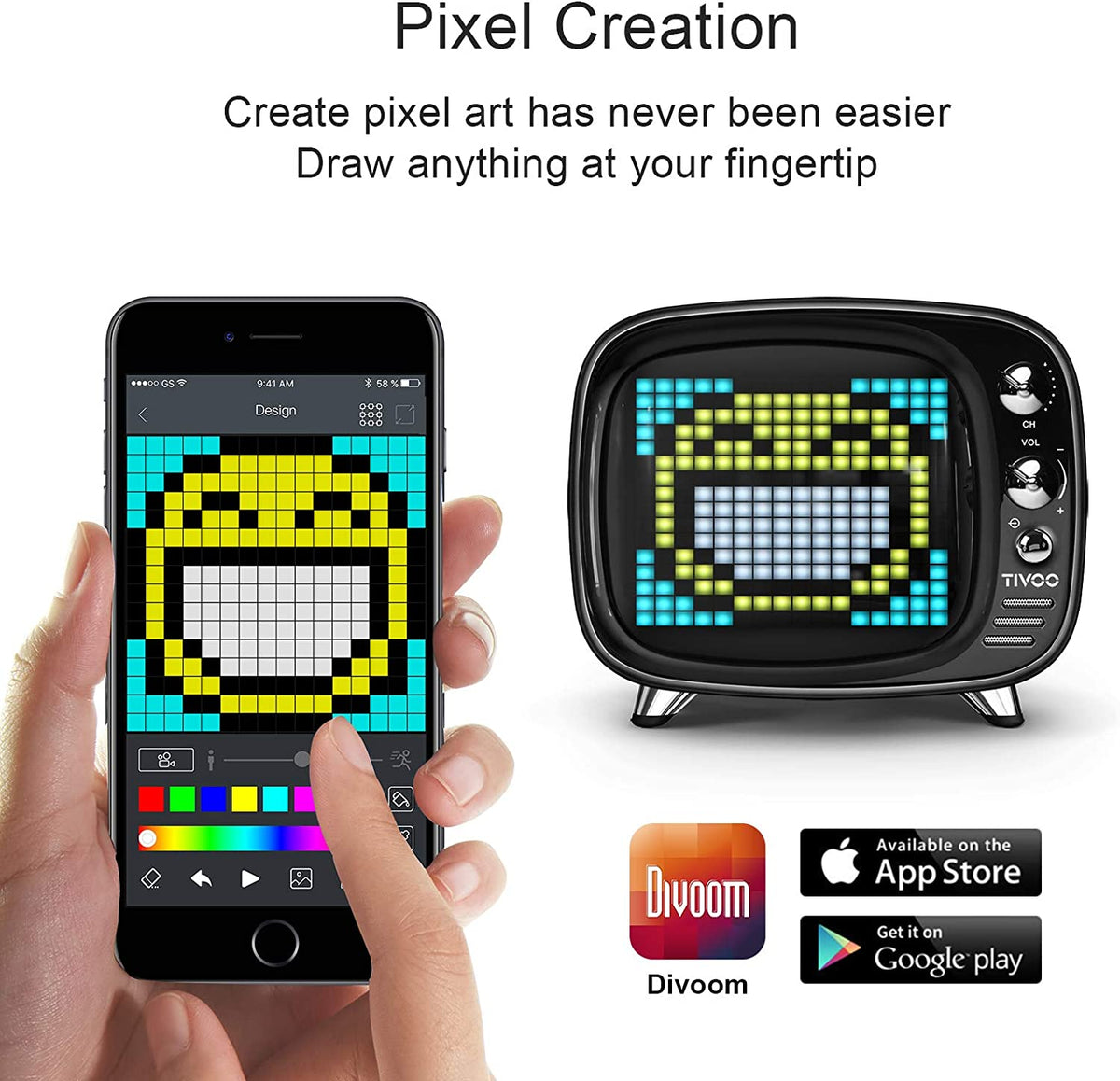 TIVOO Snjall Bluetooth Hátalari